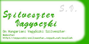 szilveszter vagyoczki business card